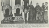 Делегация от донских калмыков с дарами, прибывшая в ноябре 1908 г. в Петербург на встречу с императором Николаем II по случаю 300-летия добровольного вхождения калмыцкого народа в состав России.